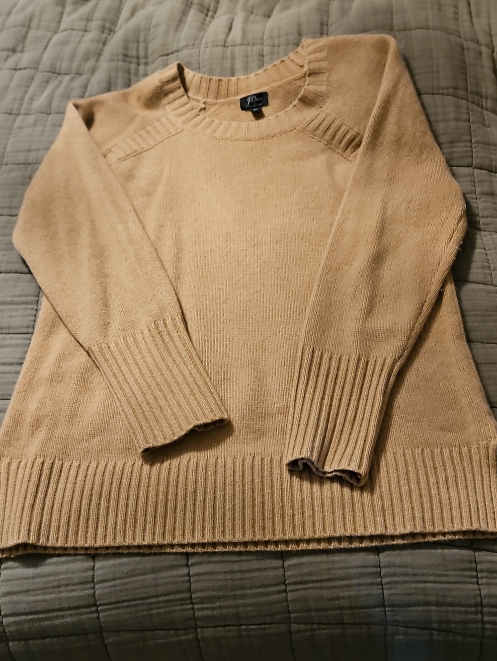 J. Crew Women's Scoopneck Sweater in Camel Tan